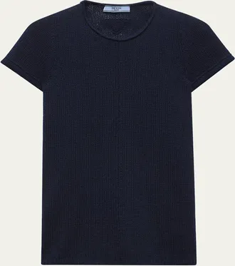 Prada Short Sleeve Cashmere Sweater