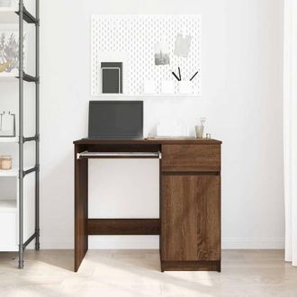 Berkfield Home Durable Desk Brown Oak 86x49x76 cm Engineered Wood | Size: 86 x 49 x 76 cm