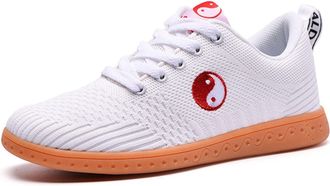 Generic Unisex Taekwondo Shoes, Sport Martial Arts Gym Boxing for Kong Fu Taichi Karate(White,9.5 UK)