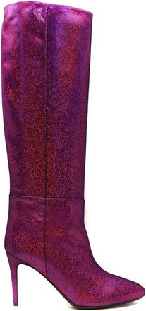 Anna F. Stijlvolle Laarzen - Dames - Laarzen met Hak - Roze - 38 1/2 EU - Schoenen