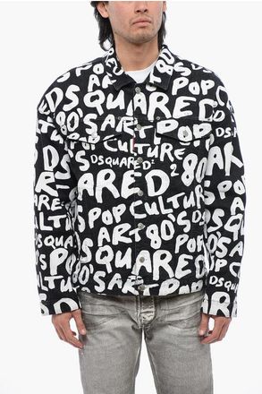Dsquared2 Denim Jacket POP 80S With Lettering Print size 52