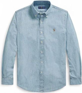 Polo Ralph Lauren Camicia Button-Down in Cotone Chambray - - Shirts - Uomo - Blu - M