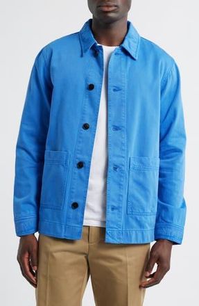 Nn.07 1874 Ollie Organic Cotton Denim Button-Up Overshirt in Blue Quartz at Nordstrom Rack, Size X-Large