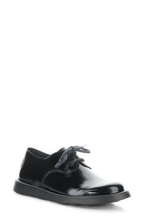 FLY London Teni Lace-Up Shoe in Black Patent at Nordstrom Rack, Size 10-10.5Us / 41Eu