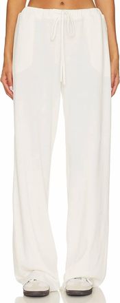 Lanston Wide Leg Drawstring Pant In Off White