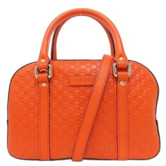 Gucci Pre-owned Handbags, female, Orange, Size: ONE SIZE Pre-owned Vintage Handbag