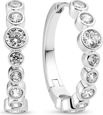 Sif Jakobs Jewellery Earrings Sardinien Creolo in 925 Sterling Silver/white at Nordstrom