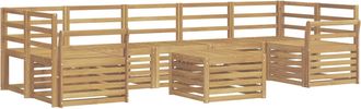 vidaXL Conjunto De Sof&aacute;s De Exterior 8 Uds. Blanco Vidaxl