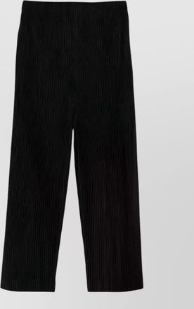 Homme Pliss&eacute; Issey Miyake straight corduroy texture tailored trousers