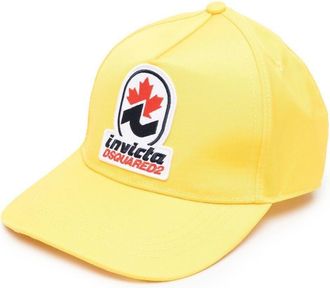 Dsquared2 logo-patch baseball cap - men - Polyester - One Size - Yellow
