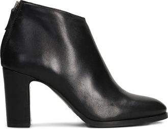 Julie Dee zip-detail block-heel ankle boots - women - Calf Leather/Calf Leather/Calf Leather - 39 - Black