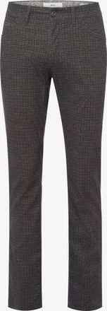 Brax Mens Woolook Houndstooth Chuck Five Pocket Trousers In Graphite