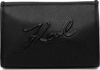Karl Lagerfeld Trousse make up in pelle - Nero