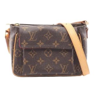 Louis Vuitton Pre-owned Vivasite PM Monogram Coated Canvas Schoudertas - Dames - Pre-owned - Bruin - Maat: ONE Size Leer