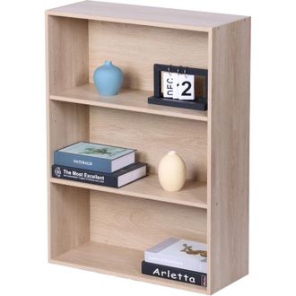 Relaxdays Relaxdays bookcase, HxWxD: 108 x 60 x 24 cm, 4 compartments, adjustable shelves, free-standing living room shelf, white