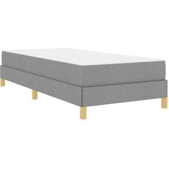 vidaXL Cama Tipo Box Spring Gris Claro, Marr&oacute;n 80 X 200 Cm Vidaxl