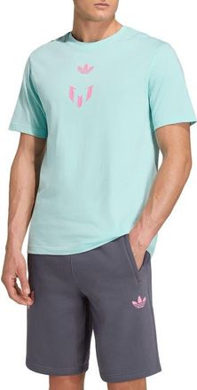 adidas Messi Cotton Graphic T-Shirt in Semi Flash Aqua// at Nordstrom, Size Xx-Large R