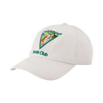 Casablanca Pyramid Abduction Tennis Cap - unisex - Petten - Wit - ONE Size - Katoen - Accessoires