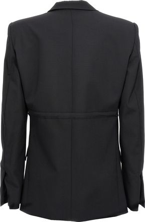 Nensi Dojaka Womens Black Virgin Wool Blazer Clothing
