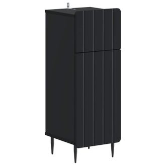vidaXL Armario De Almacenamiento Para Ba&ntilde;o Zwolle Negro Vidaxl