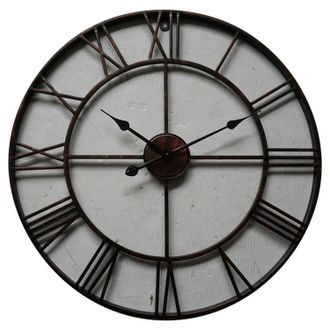Hill Interiors Skeleton Wall Clock in Bronze