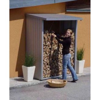 BIOHORT Le&ntilde;ero Caseta Metalica Woodstock 150 Color Plata Metalizada