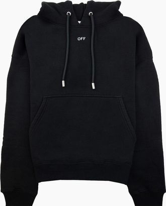Off-white Mens Off White Vibe Arrow Skate Hoodie Black/aqua - Size: 44