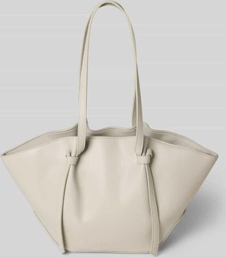 Seidenfelt Manufaktur Shopper mit Label-Detail Modell RYD in Hellgrau, Gr&ouml;&szlig;e 1