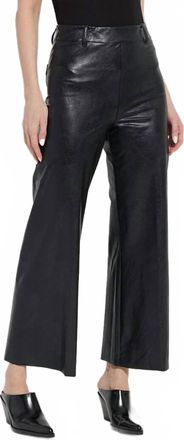 Lyssé High Waist Vegan Leather Pant In Kohl Black