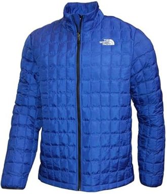 The North Face Thermoball Quilted Jacket Men Blue Insulated Full Zip APP3047