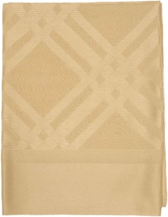 Burberry Silky Scarves, female, Beige, Size: ONE SIZE Wide Check Silk Scarf