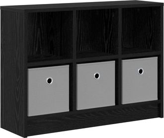 vidaXL Aparador Roble Negro 73,5 X 22,5 X 53,5 Cm Vidaxl
