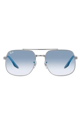 Ray-Ban 56mm Gradient Square Sunglasses in Gunmetal at Nordstrom