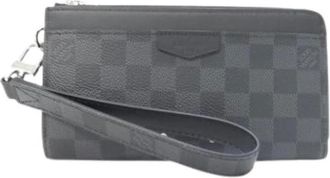 Louis Vuitton Pre-owned Clutches, male, Gray, Size: ONE SIZE Pre-owned Long wallet (bi-fold)