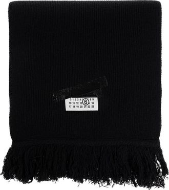 Maison Margiela Sjaal met logo - Heren - Wintersjaals - Zwart - ONE Size - Accessoires