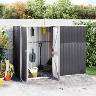 vidaXL Cobertizo De Herramientas Jard&iacute;n Acero Galvanizado 225x89x161cm Vidaxl