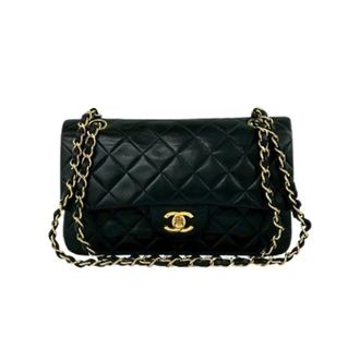 Chanel Pre-owned Matelasse Lambskin Double Flap Shoulder Bag - Dames - Pre-owned - Zwart - Maat: ONE Size Leer