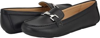 Calvin Klein Leanna Loafers Womens Black Faux Leather Slip On Shoes ZOGG3327