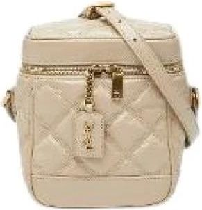 Saint Laurent Pre-owned Cross Body Bags, female, Beige, Size: ONE SIZE Pre-owned Leather Shoulder Bag