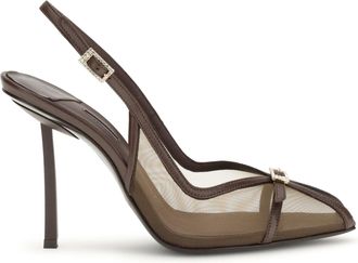 Le Silla Womens Pumps Vittoria Chocolate Brown Calf Leather Sandal