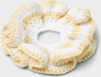 Kitsch Womens Large two-tone stripe crochet scrunchie