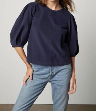 Velvet Tarah Corduroy Top In Night