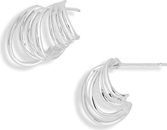 Nordstrom Rack Demi Fine Hoop Ear Crawlers in Silver at Nordstrom Rack