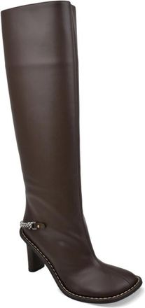 Stella McCartney Ryder kniehoge stiletto laarzen - Dames - Hoge Laarzen - Bruin - 35 EU - Leer - Schoenen