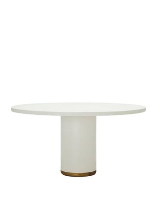 Hannun Mesa de comedor de microcemento en color blanco roto 150 cm