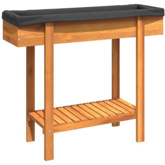vidaXL Jardinera Arriate Madera Maciza De Acacia 90x30x75 Cm Vidaxl