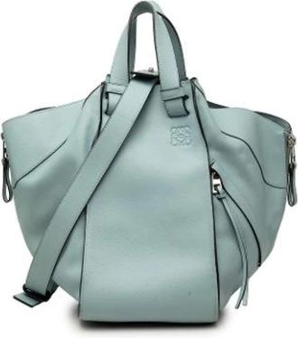 Loewe Pre-owned Hammock - Dames - Vintage Handtas - Blauw - ONE Size - Leer - Vintage