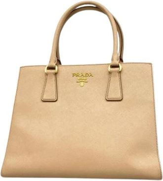 Prada Pre-owned Handbags, female, Beige, Size: ONE SIZE Pre-owned Vintage Handbag