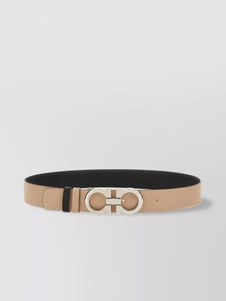 Ferragamo adjustable dual-tone reversible gancini belt