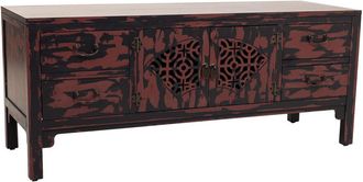 Wanderlust Deco Wanderlust Deco - Mueble Bajo De Madera Rojo 120x40x50
